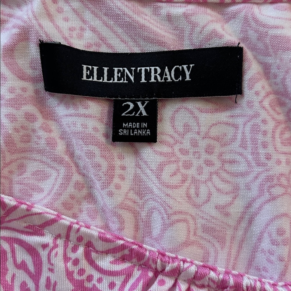 Ellen Tracy Pink Paisley Blouse - Picture 5 of 5